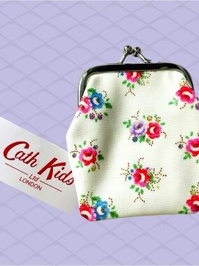 NEW NWT Cath Kidson London Tea Roses Small Kiss-lock Change Purse Kidston **READ